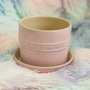 Le Creuset Herb Planter With Tray Chiffon Pink